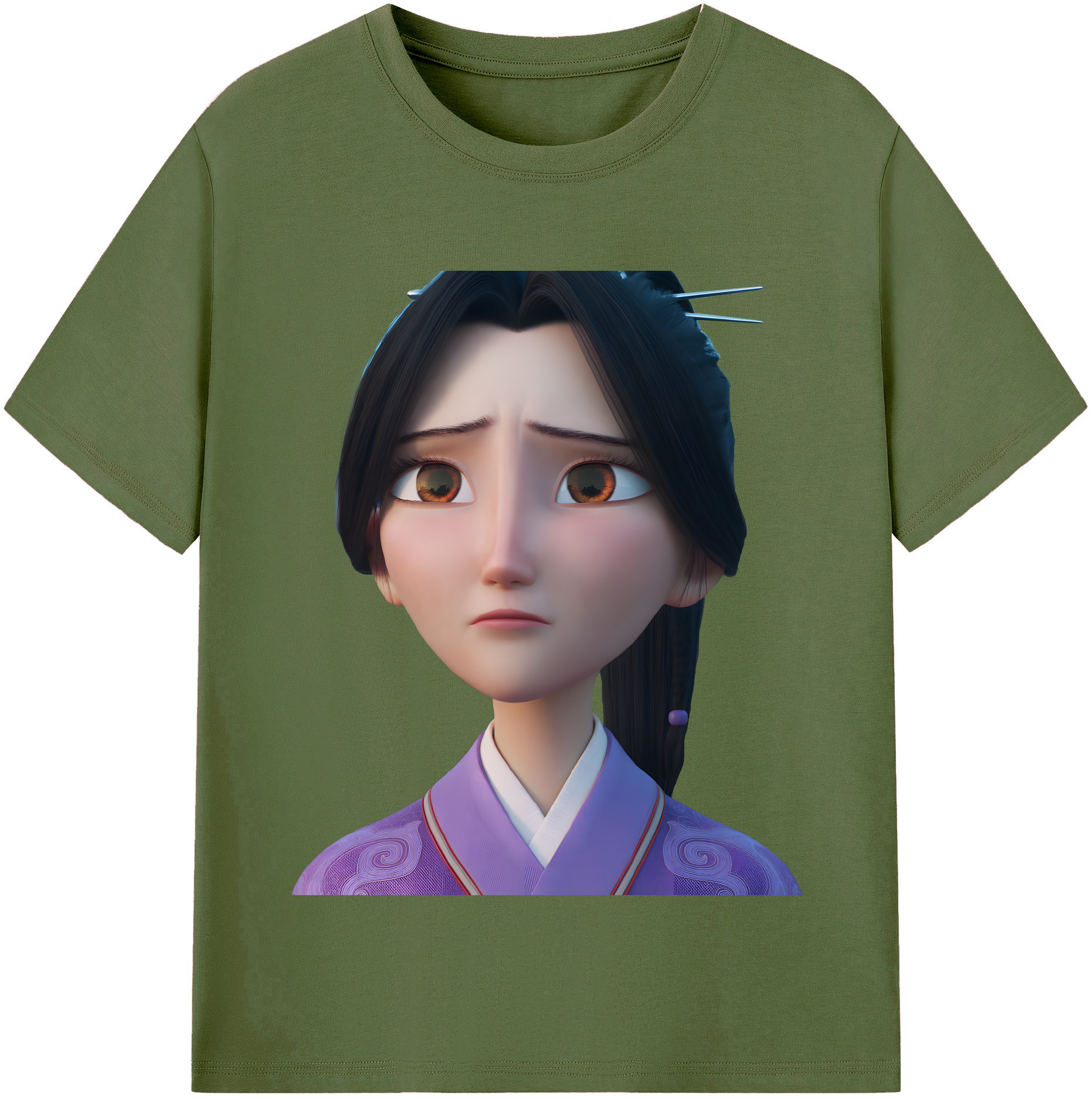（画像用） Ne Zha 2 ナタ 魔童の大暴れ 綿100％半袖Tシャツ（フロントプリント）